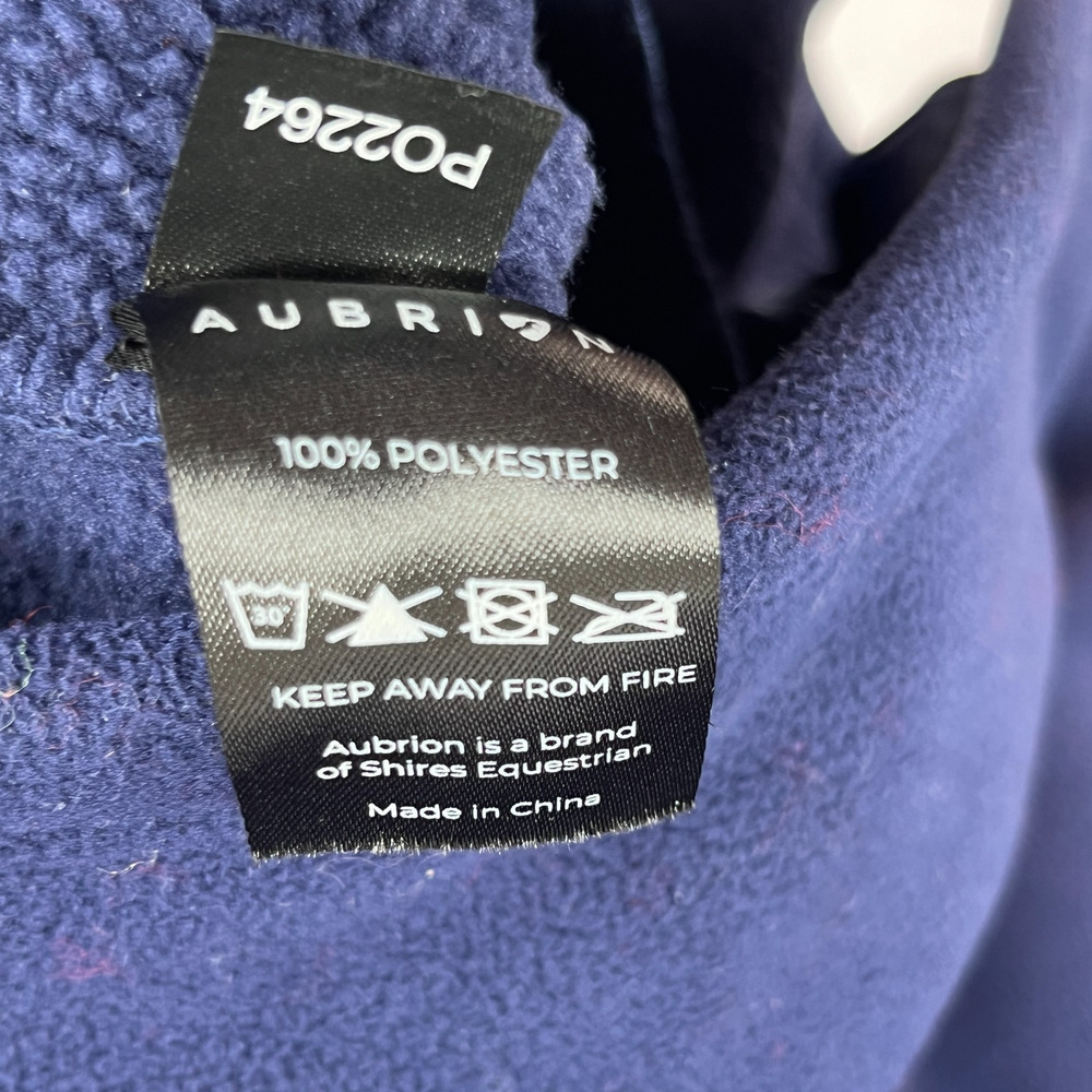 AUBRION Fleece Womens 2X Shires Restore 1/2 Zip Pullover Equestrian Ink Blue - Picture 11 of 14